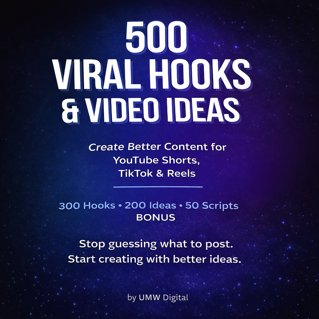 500 Viral Hooks & Video Ideas for Short-Form Content
